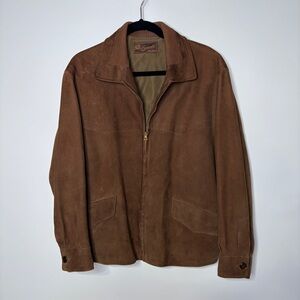 Vintage A. Gardeazabal Bilbao Brown Suede Full Zip Jacket Size Small/Medium